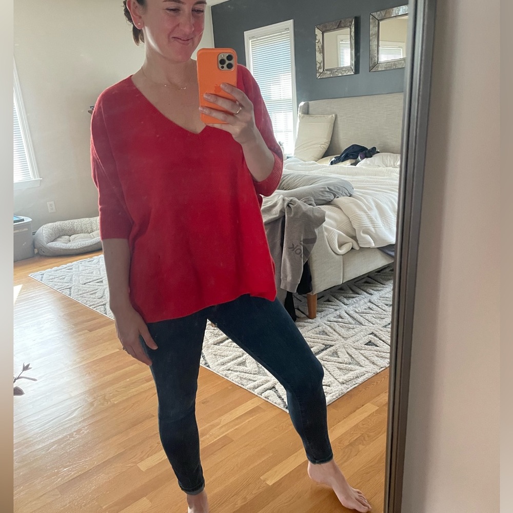 Minnie rose oversized cashmere sweater.